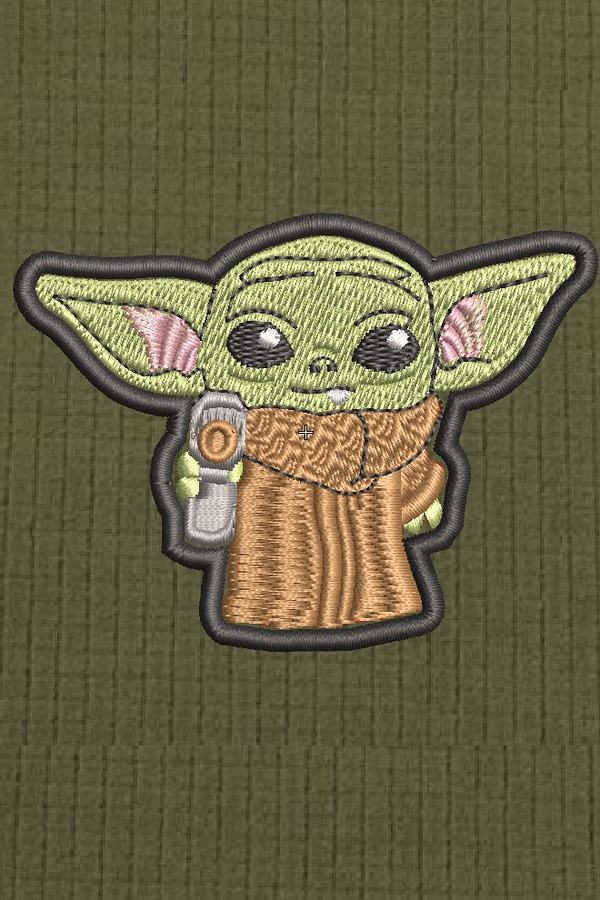 Embroidery design Baby Yoda